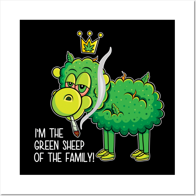 The Green Sheep Wall Art by MightyShroom